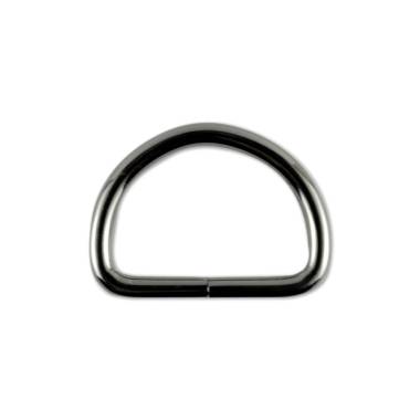 Half ring for bag metal 4*3.2 cm, black metallic (66022)