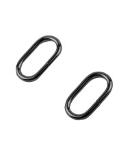 Oval frame 4.7*2.5 cm black metallic (68021)