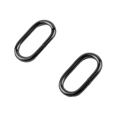 Oval frame 4.7*2.5 cm black metallic (68021)