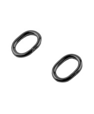 Oval frame 3.5*2.5 cm black metallic (68029)