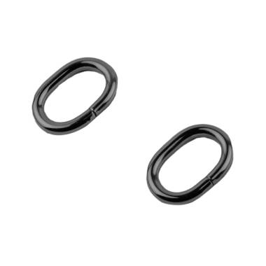 Oval frame 3.5*2.5 cm black metallic (68029)