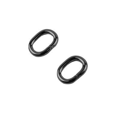 Oval frame 2.8*2.1 cm black metallic (68036)