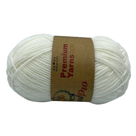 Пряжа мериносовая шерсть WoolPro Premium Yarns, белый (501)
