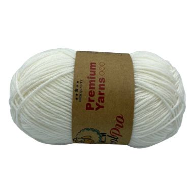 Пряжа мериносовая шерсть WoolPro Premium Yarns, белый (501)