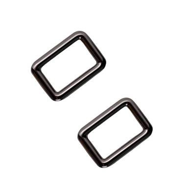 Rectangular frame 3.5*2.4 cm black metallic (68038)
