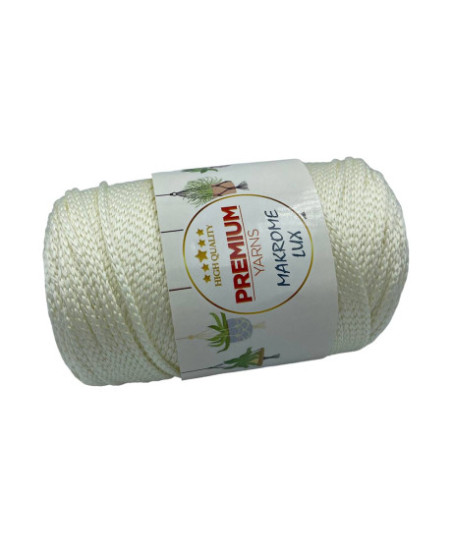 Polypropylene cord Macrame Lux, milky (804)