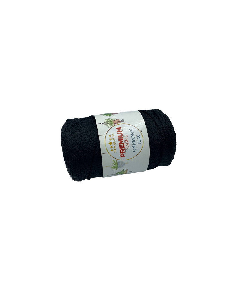 Polypropylene cord Macrame Lux, black (840) Polypropylene cord Macrame Lux, black (840)