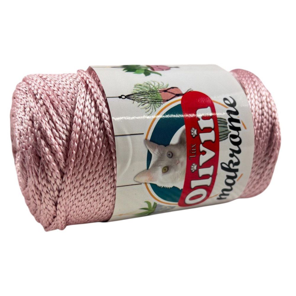 Поліпропіленовий шнур Macrame Lux, рожева пудра (842) Поліпропіленовий шнур Macrame Lux, рожева пудра (842)