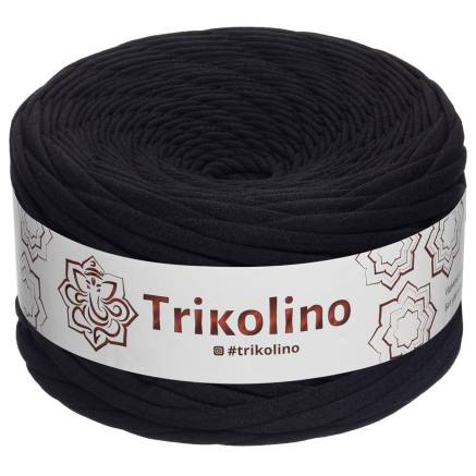 Трикотажная пряжа Trikolino 7-9 мм, черный 50 м (500289)