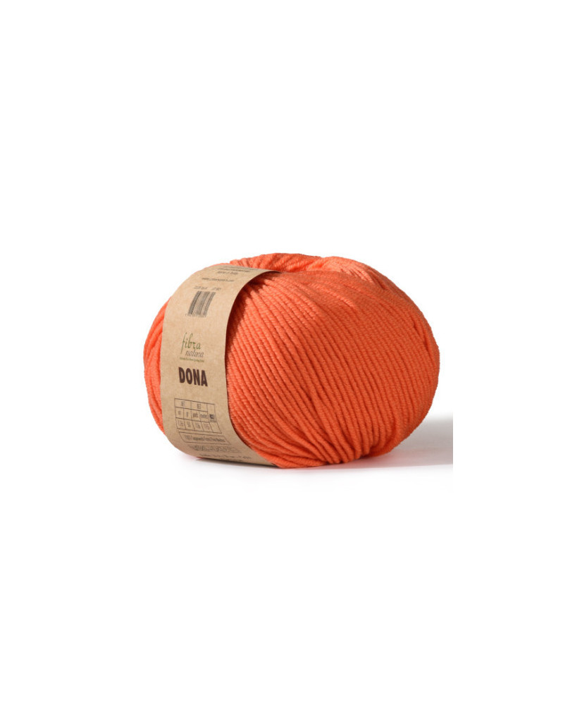 Merino wool yarn DONA Fibranatura - tangerine (106-04) Merino wool yarn DONA Fibranatura - tangerine (106-04)