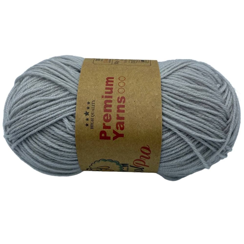 Пряжа мериносова вовна WoolPro Premium Yarns, світло-сірий (508) Пряжа мериносова вовна WoolPro Premium Yarns, світло-сірий (508)