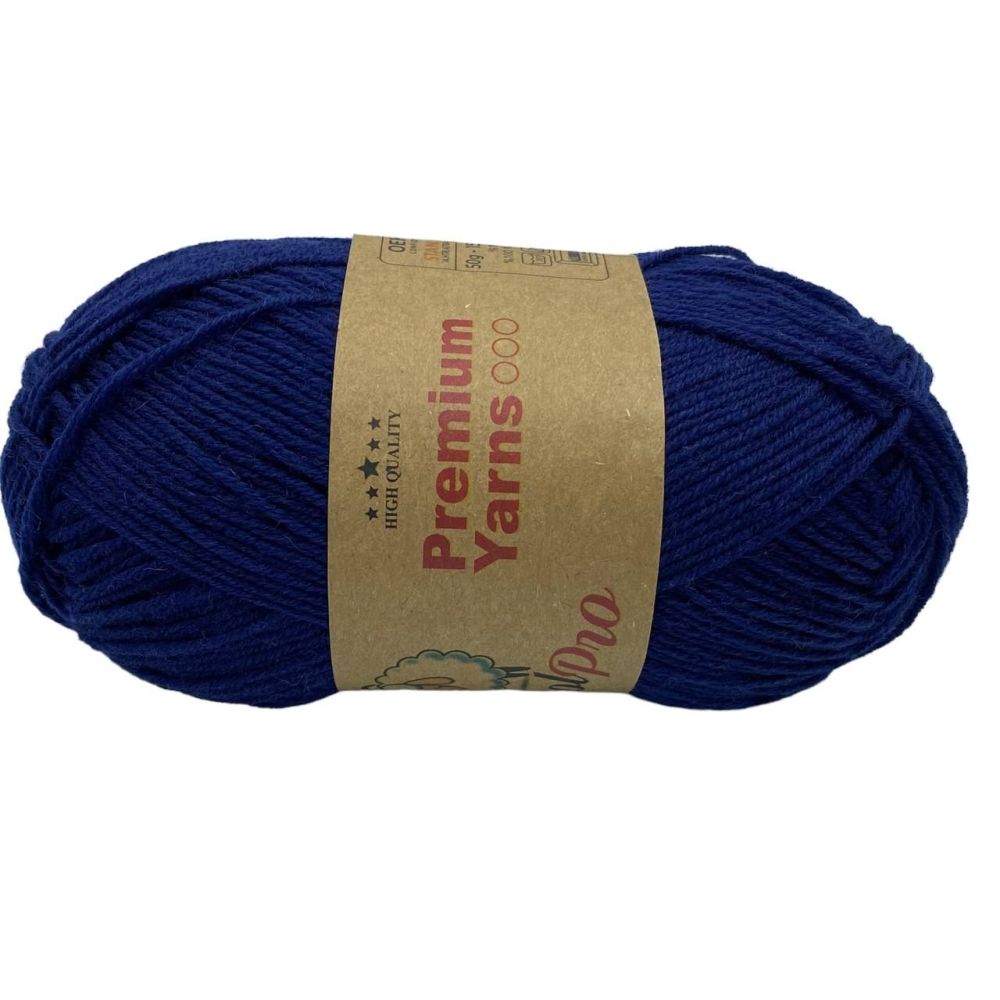 Пряжа мериносовая шерсть WoolPro Premium Yarns, темно-синий (506) Пряжа мериносовая шерсть WoolPro Premium Yarns, темно-синий (506)
