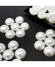 Half beads cream, 7 mm, 20 pcs