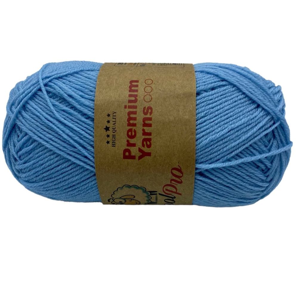 Пряжа мериносовая шерсть WoolPro Premium Yarns, голубой (505) Пряжа мериносовая шерсть WoolPro Premium Yarns, голубой (505)