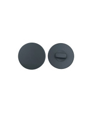 Button on a shank, grey, 20 mm
