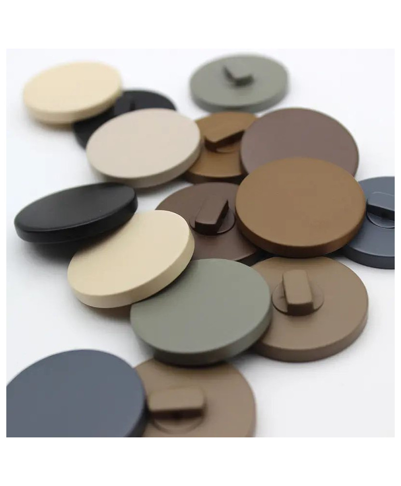 Button on a shank, light grey, 20 mm
