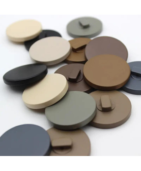 Button on a shank, light grey, 20 mm