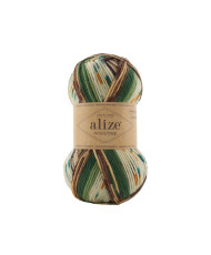 Yarn Alize Wooltime sand green melange (11021)