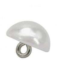 Pearl button white, 10 mm