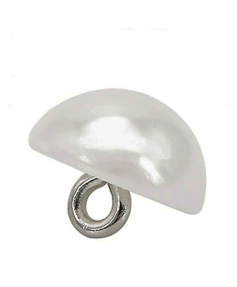 Pearl button white, 10 mm