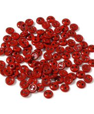 Set of mini red buttons, 3 mm, 50 pcs.