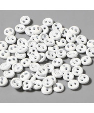 Set of mini buttons white, 3 mm, 50 pcs.