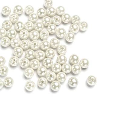Plastic beads for pearls, 6 mm, 50 g