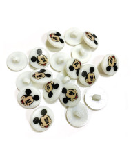 Plastic button, Mikky, 14 mm