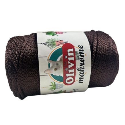 Полипропиленовый шнур Macrame Lux, черный шоколад (834)