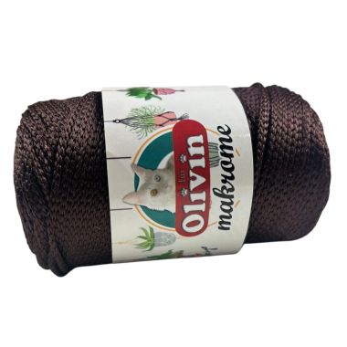 Поліпропіленовий шнур Macrame Lux, чорний шоколад (834)