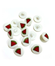 Plastic button, Watermelon,  17 mm