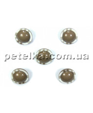 Coffee button with rim, 23 mm