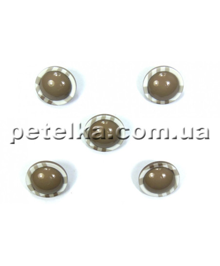 Coffee button with rim, 23 mm