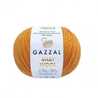 Пряжа Gazzal Baby Wool абрикос (837)
