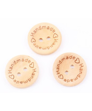 Button wooden decorative, Нandmade, 15 mm