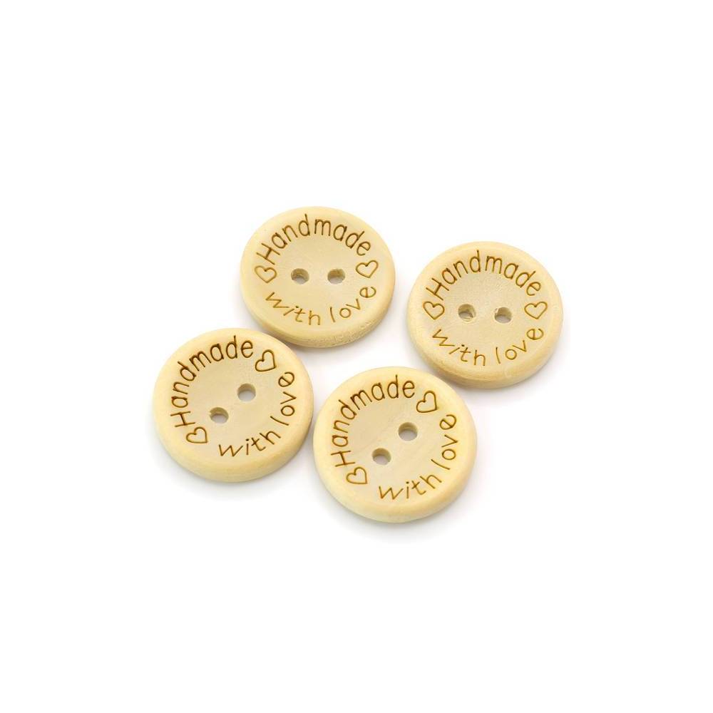 Button wooden decorative, Нandmade, 15 mm