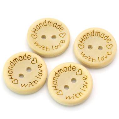 Button wooden decorative, Нandmade, 15 mm