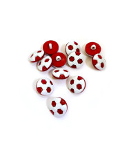 Button plastic, soccer ball, 15 mm