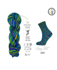Yarn Gazzal Happy Feet multicolor (3251)