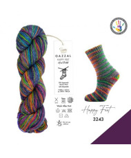 Yarn Gazzal Happy Feet multicolor (3243)