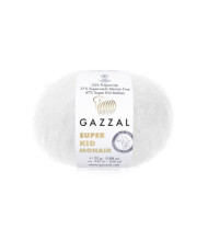 Yarn Gazzal Super Kid Mohair white marshmallow (64439)