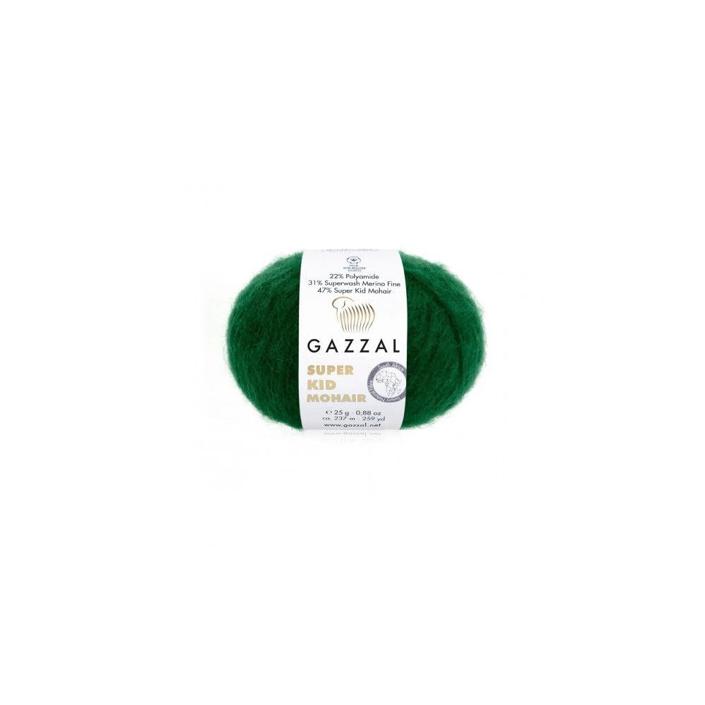 Пряжа Gazzal Super Kid Mohair хвойний ліс (64428) Пряжа Gazzal Super Kid Mohair хвойний ліс (64428)