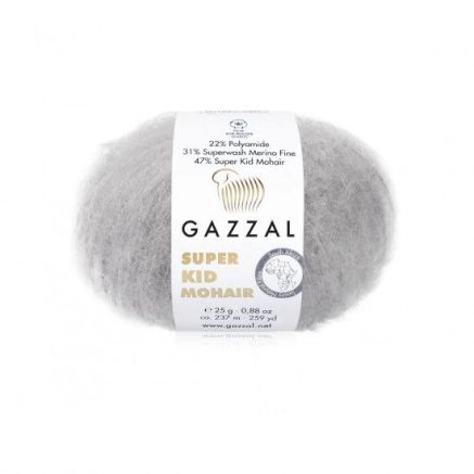 Пряжа Gazzal Super Kid Mohair лунный свет (64435)