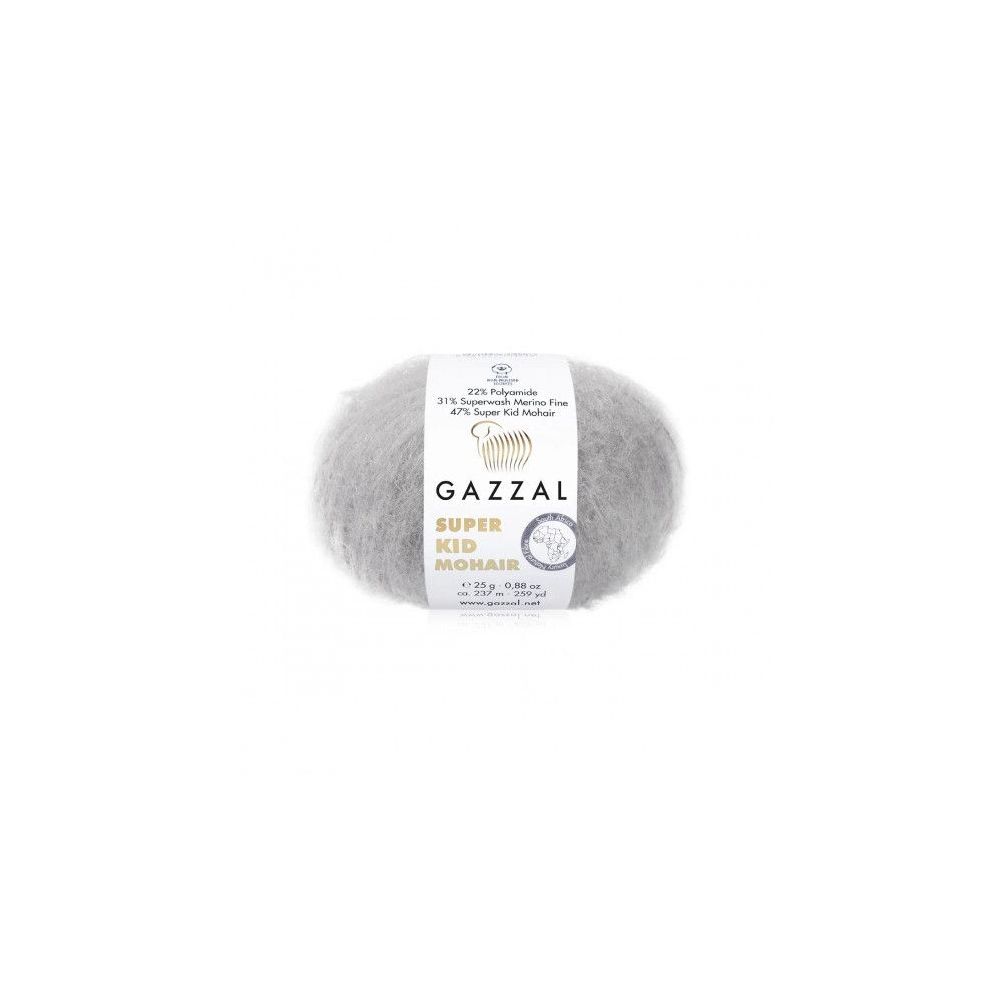 Пряжа Gazzal Super Kid Mohair лунный свет (64435) Пряжа Gazzal Super Kid Mohair лунный свет (64435)