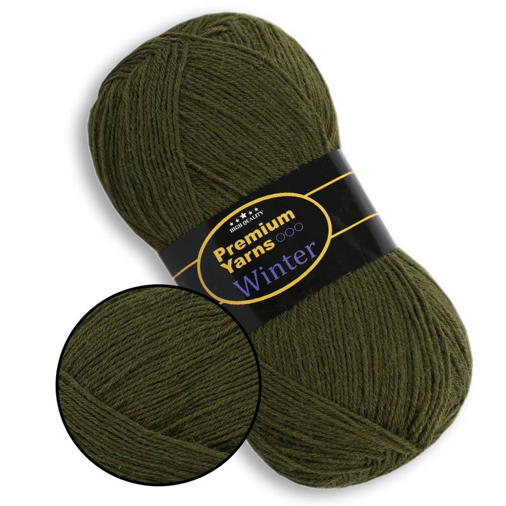 Пряжа Premium Yarns Winter, хаки (607)