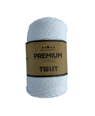 Cotton cord TWIST Premium Yarns, white (3501)