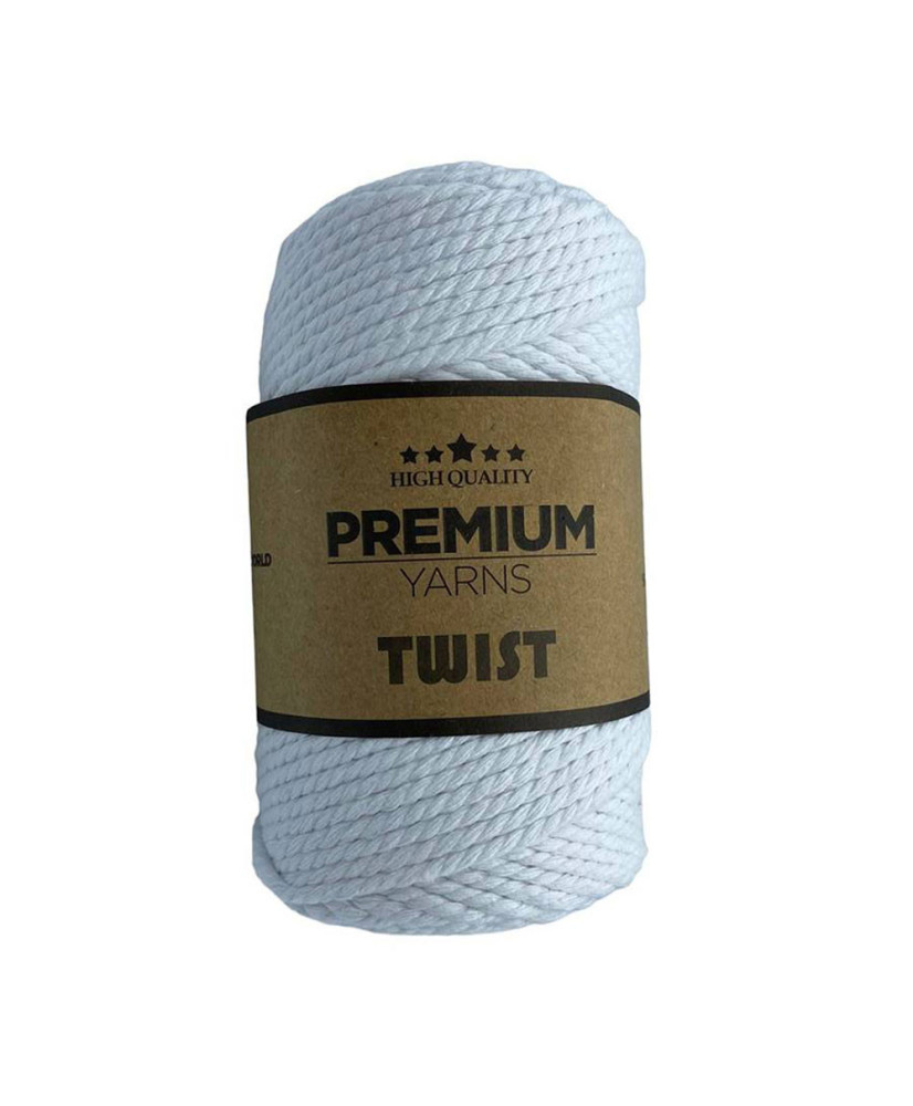 Cotton cord TWIST Premium Yarns, white (3501) Cotton cord TWIST Premium Yarns, white (3501)