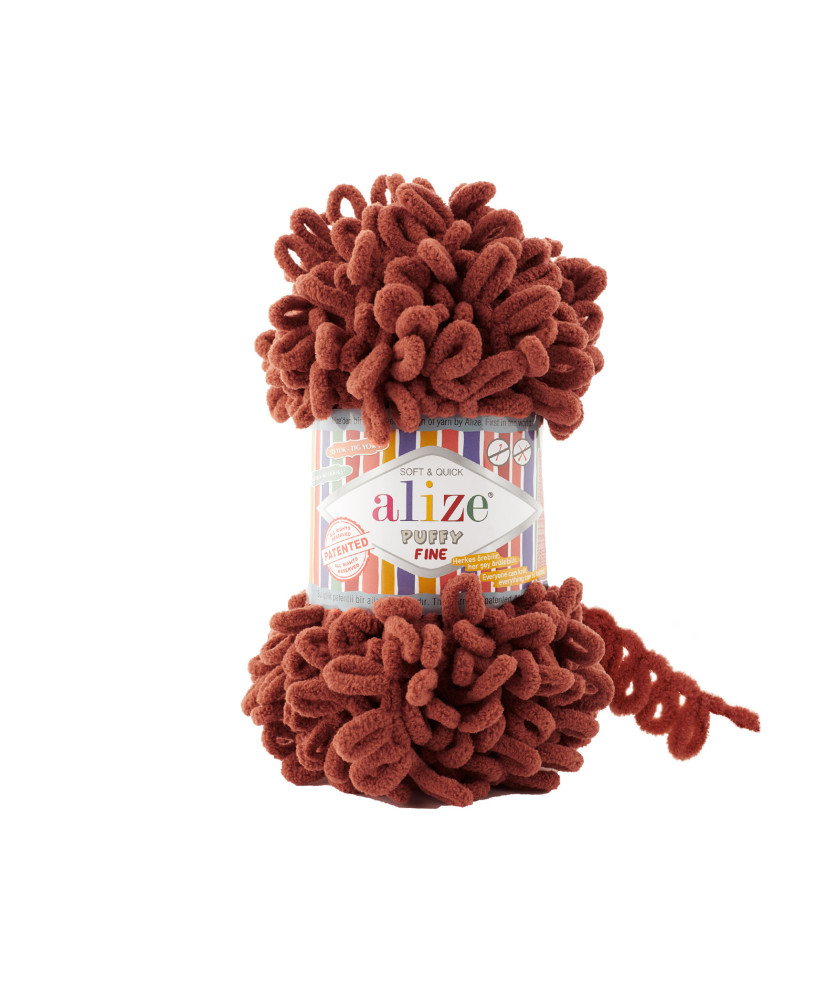 Yarn Alize Puffy Fine warm brick (90) Yarn Alize Puffy Fine warm brick (90)