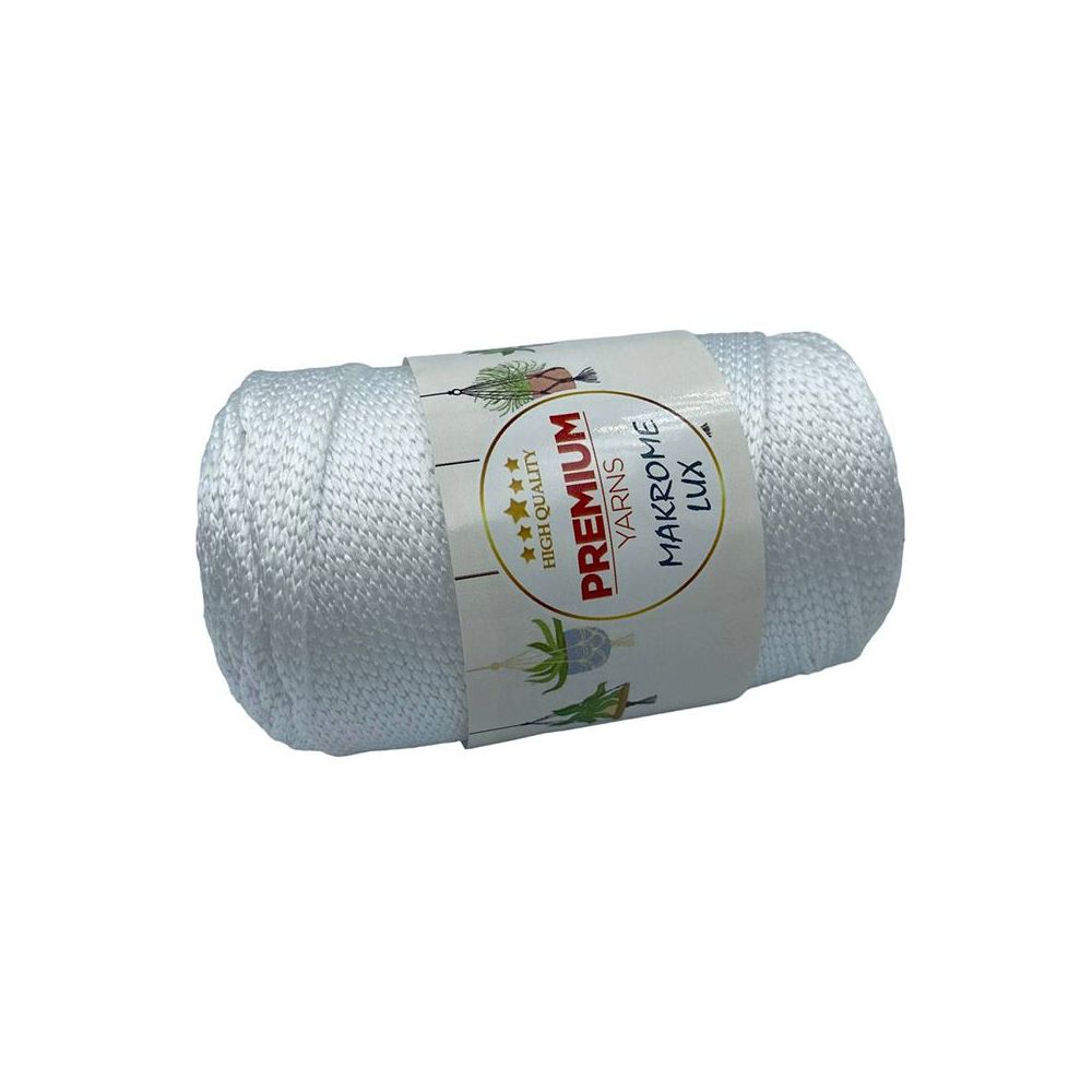 Поліпропіленовий шнур Macrame Lux, білий (801) Поліпропіленовий шнур Macrame Lux, білий (801)