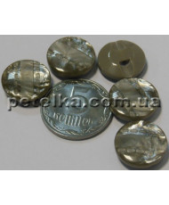 Round sew-on button, coffee, 17 mm